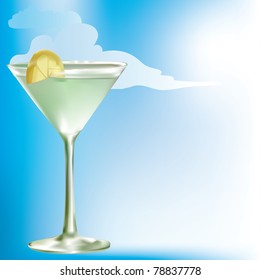 Summer drink of lemonade,juice or wine