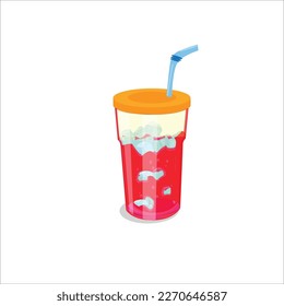 Summer drink set. Vector cartoon illustration of sweet mojito, different color limoncello and sangria with tube for drinking and ingredients.
