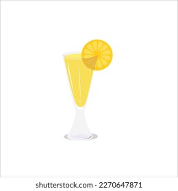 Summer drink set. Vector cartoon illustration of sweet .cold juice.