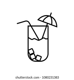 Summer drink - Vector icon