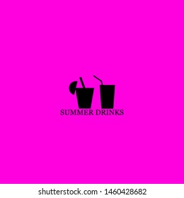 summer drinks icon sign signifier vector