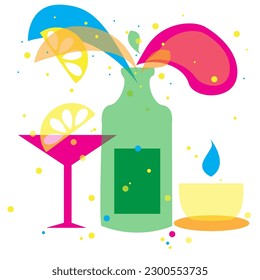summer drinks presentation card menu