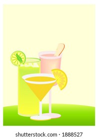 Summer Drinks - Separate Items - Vector
