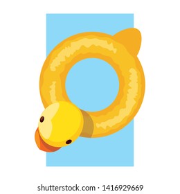 Summer duck float design vector illustratio