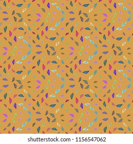 Summer elegant multicolor sea shell abstract seamless background.