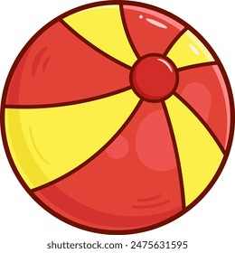 Summer Element Beach Ball Illustration