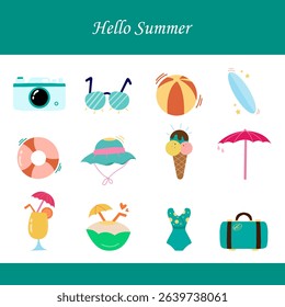 Summer elements collection, summer vibes