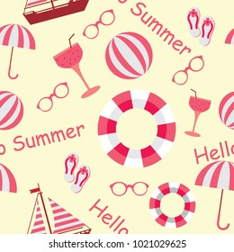 Summer Elements Seamless Patter