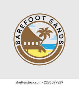 	
Summer emblem vector logo design
