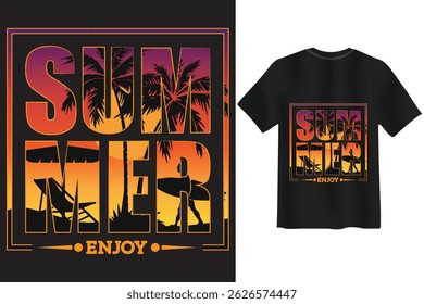 Summer enjoy beach t shirt design