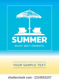 Summer enjoy best moments background. Vector illustration