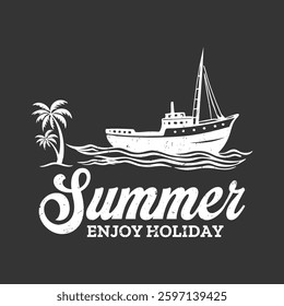 Summer enjoy holiday .typography design