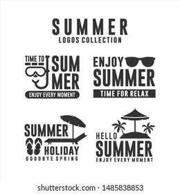 Summer enjoy Logos typography Collections