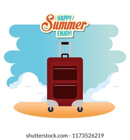 summer enjoy with suitcase