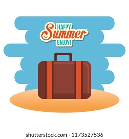 summer enjoy with suitcase