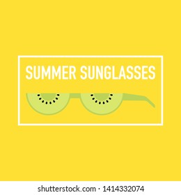 summer epic sunglasses made out of fruits vector