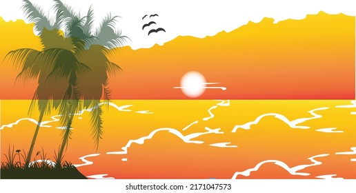 
Bannerdesign für Sommer und Abend
