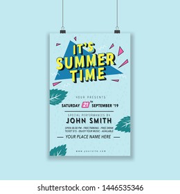 summer event party promotional poster or flayer design layout conceptual season event