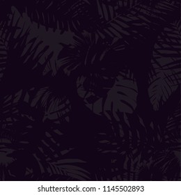 Summer exotic floral tropical palm, Pattern vector seamless, Vector illustration