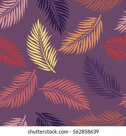 Summer exotic floral tropical palm, banana leaves background. Vector abstract seamless pattern. Plant flower nature wallpaper