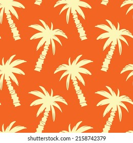 Summer and Exotic Palm Trees All Over Pattern