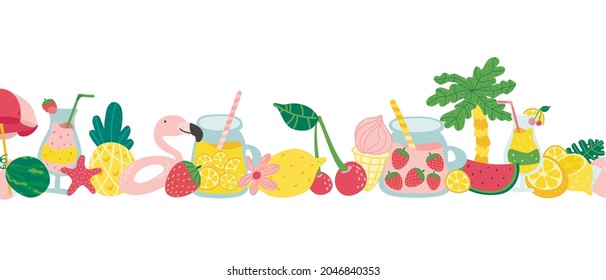 summer exotic seamless long background