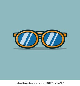 summer eyeglasses cartoon vector illustration design, elegance summertime equipment