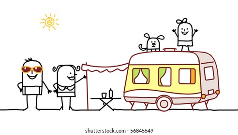 summer family & camping car