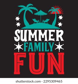 Summer Family Fun T-shirt Design Vector File
