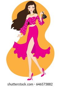 Summer fashion model