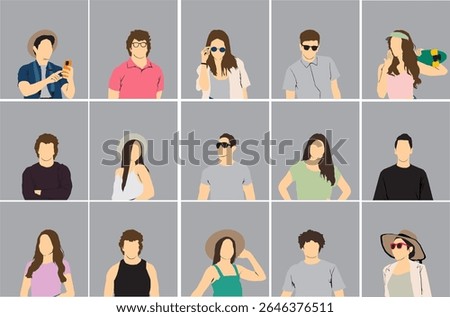 summer fashion people half isolated collection