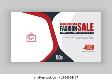 Summer fashion sale social media banner template