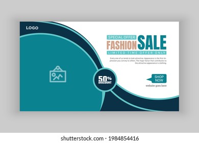 Summer fashion sale social media banner template