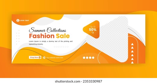 Summer Fashion Sale Social Media Facebook Cover Banner Template