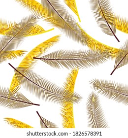 Die Sommerfeder stürzt Vektor nahtlose Ornament. Dekorativer Stoffdruck. Airy natürliches Feder-Abziehpapier-Ornament.