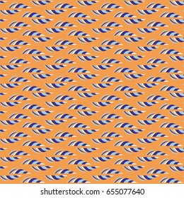 Summer feathers patterns vector seamless. Colorful animal dynamic texture. Ethnic background print for fabric, wallpaper, wrapping paper and boho card template.