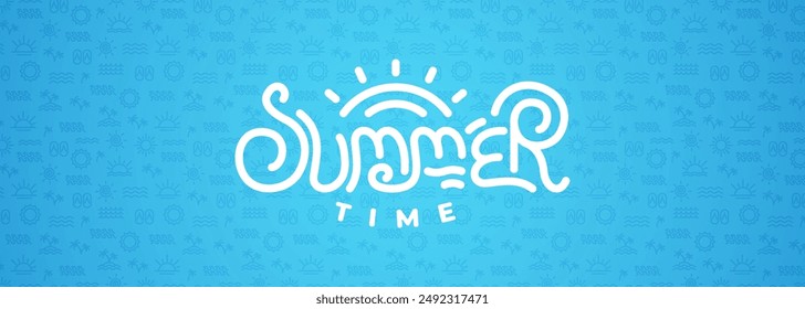 Summer featured tropical pattern background. Combining tropical pattern background concept. Vector illustration template.