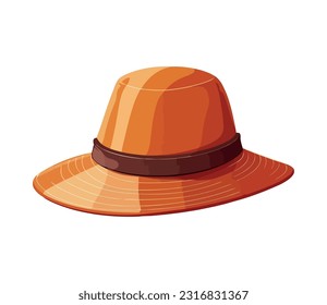 Summer fedora symbolizes adventure and elegance icon isolated