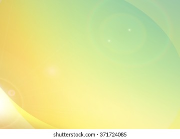 Summer feeling, light yellow orange green graphic background with flare.