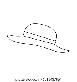 summer female hat icon