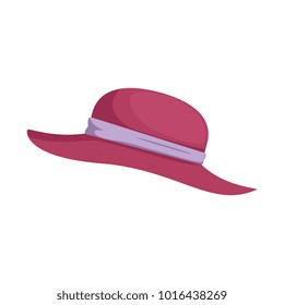 summer female hat icon