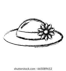 summer female hat icon
