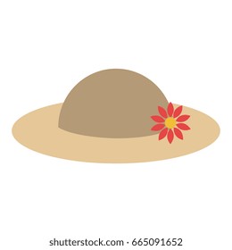 summer female hat icon