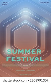 summer festival background template with gradien colors ffrom red to blue makes a balance between warm and cold, artist event, summer