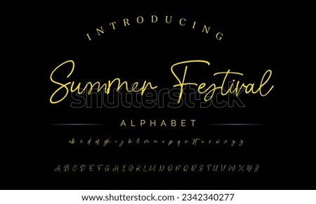 Summer Festival Bold and script alphabets. Vector font duo.