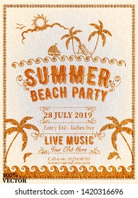 Summer festival flyer template is designed to announce a wide range of summer events: an alternative music festival, a refreshing party in the fields, a famous club party, or or just a local party.