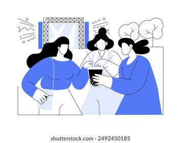 Summer festival isolated cartoon vector illustrations. Happy girls drinking cocktail at summer festival, student lifestyle, off campus activity, leisure time with college friends vector cartoon.