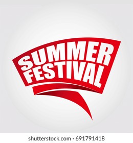 Summer festival labels banners