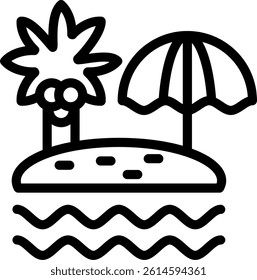 Summer Festival Line Vector Icon Design