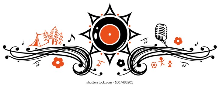 Summer Festival with record sun, tents and music.